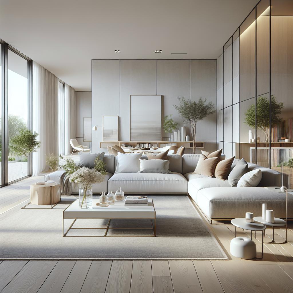 Hoekbank in Scandinavische stijl met luxe uitstraling en minimalistisch design.