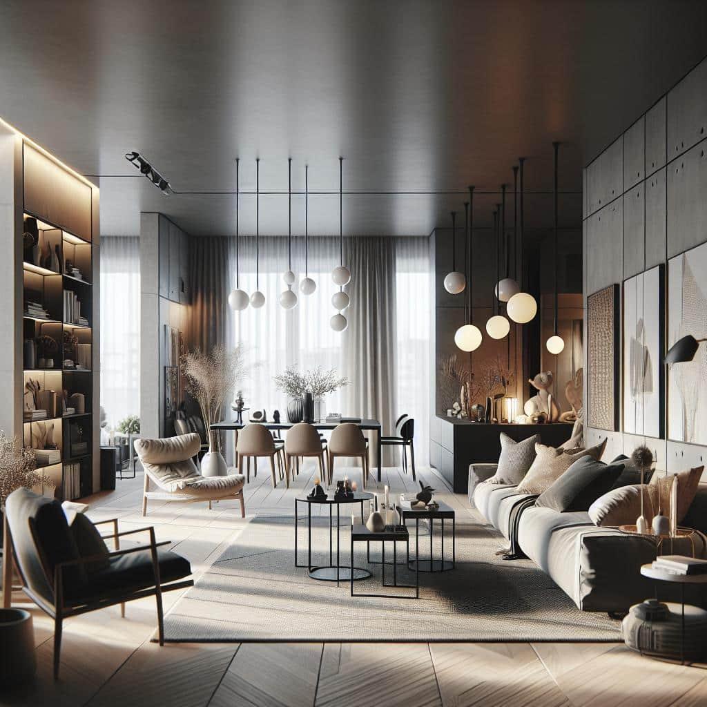 Fotografie van moderne luxe interieur: Scandinavische minimalisme ontmoet hotel chique trend.