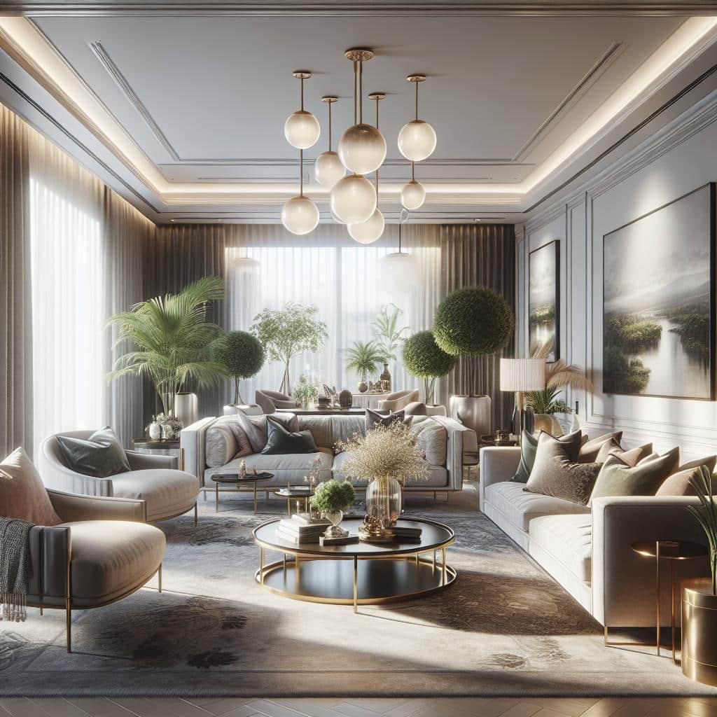 "Modern Dutch living space blending luxury and simplicity in 2024 interior trends."