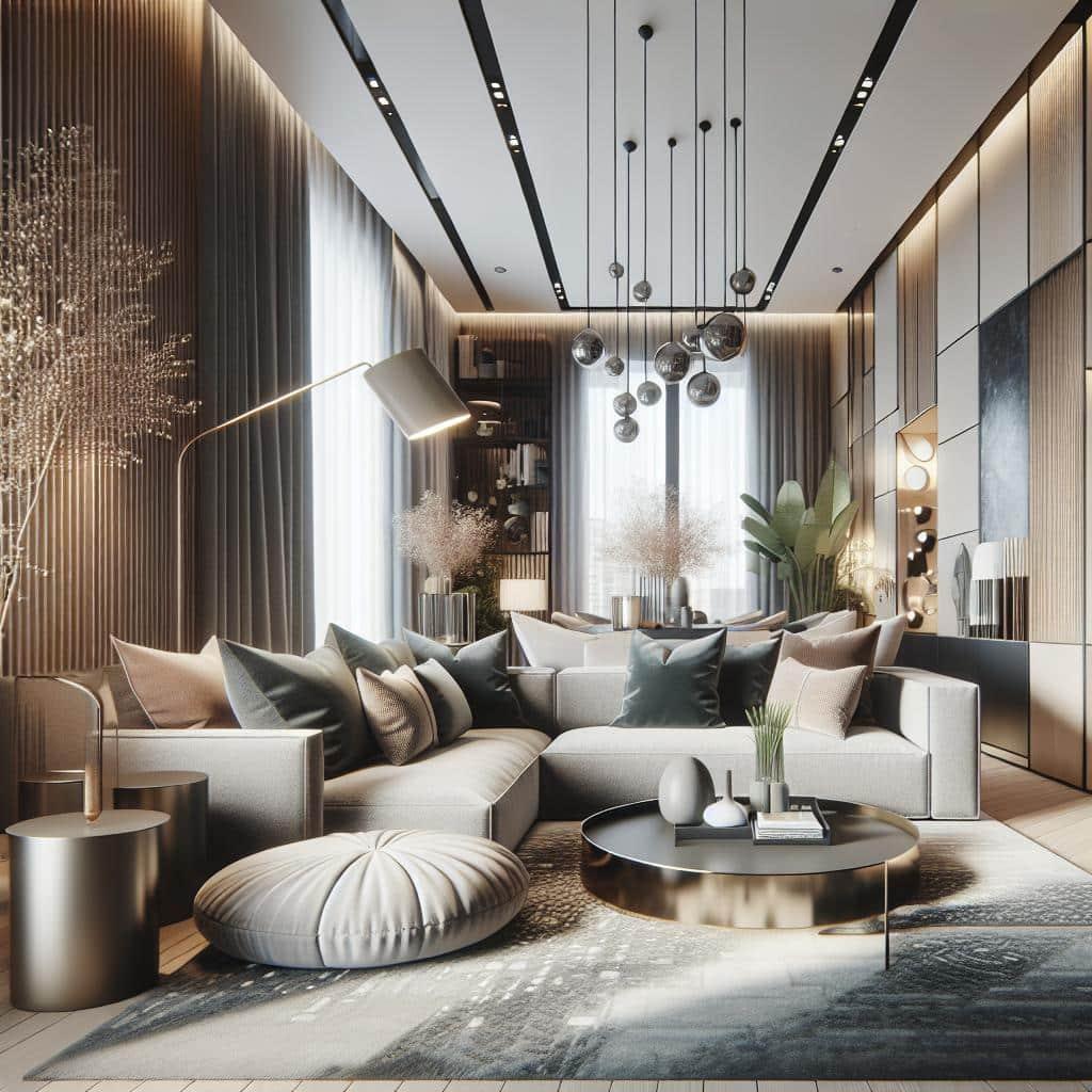 Luxe Scandinavisch interieurdesign met minimalistische elegantie en luxueuze accenten.