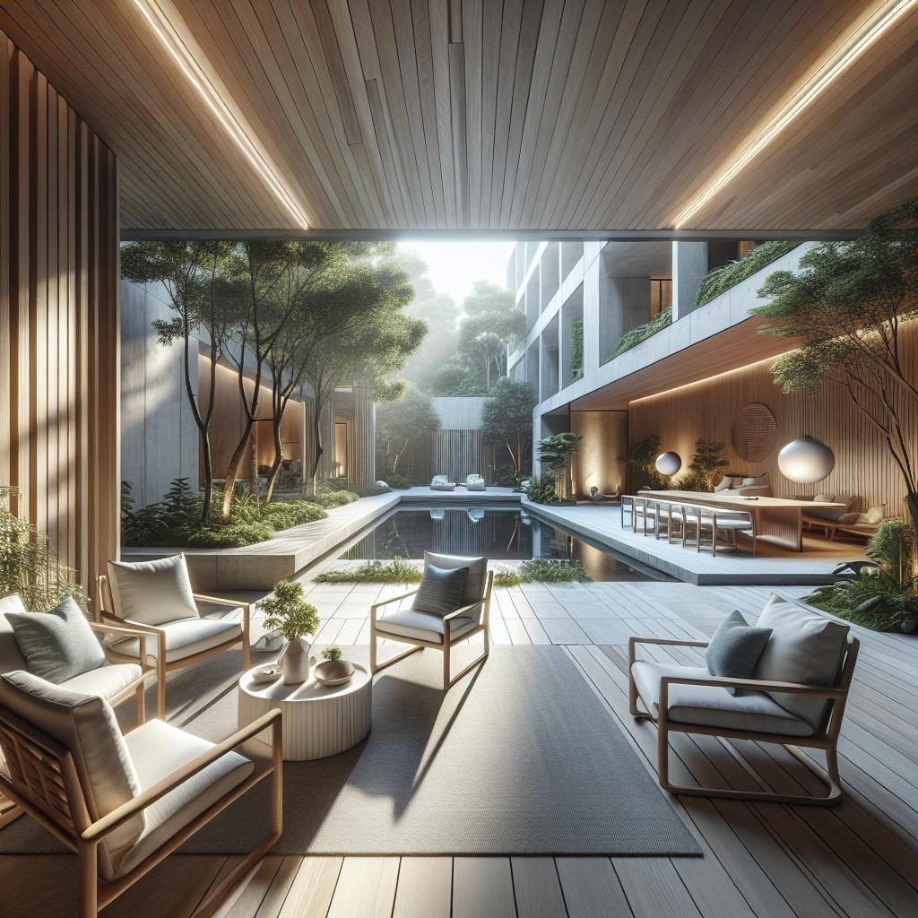 Tuinmeubels stijl: modern Scandinavisch design met elegante touch.