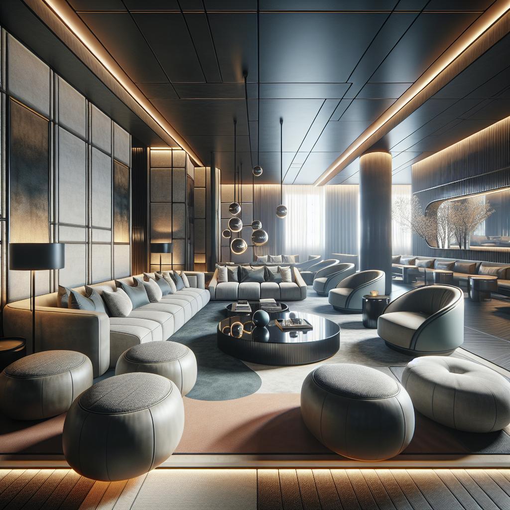 Foto van Scandinavisch geïnspireerde hotel chic lounge met Zullen Zitmeubelen (2025).